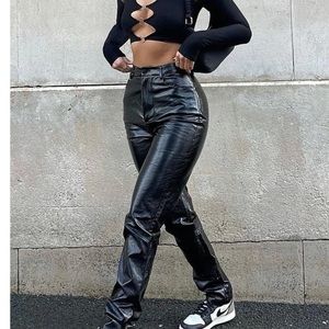 New Black leather pants from white fox boutique